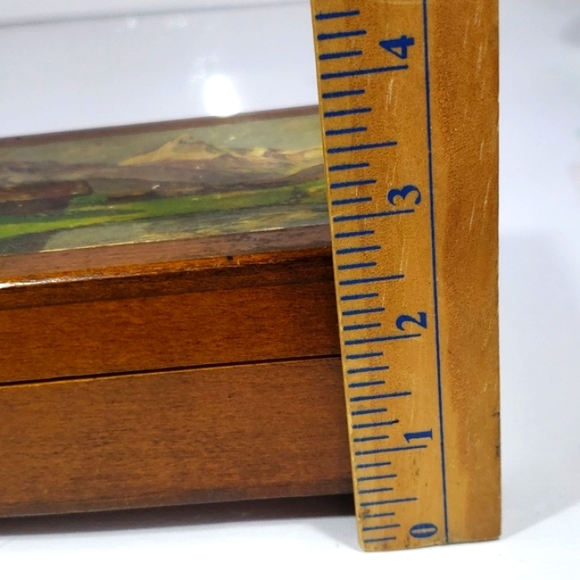 Antique Beautiful Wood Music Handcrafted Jewelry Box Made In Switzerland - Picture 13 of 16